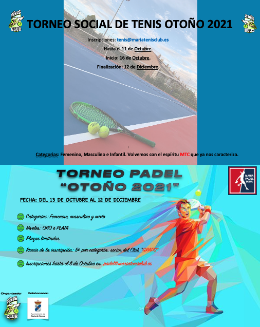 Torneo Social MTC Otoño 2021 Tenis y Padel